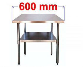 Nerezový pracovní stůl 60/60cm  3 hrany - 2