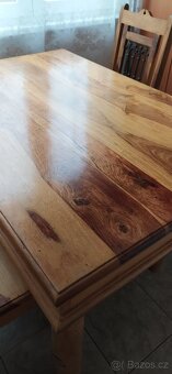 Prodám kuchyňský stůl+ čtyři židle dřevo asijský palisandr - 2