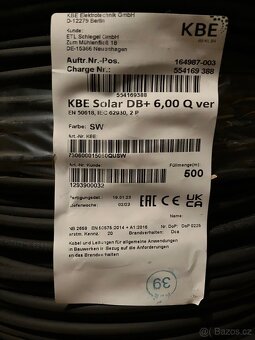 Solární kabel 6mm černý - 2