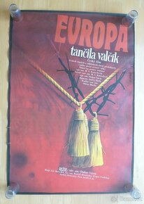Starý velký filmový plakát Evropa tančila valčík 83x60cm - 2