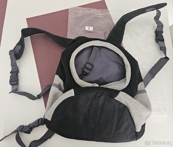 Nový batoh, přepravní taška na malé psy S - 2