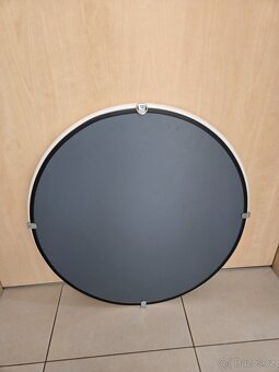 Kulaté zrcadlo v bílém rámu - 50cm - 2