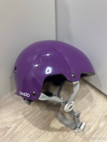 Fialová dětská helma Oxelo 50-54cm - 2