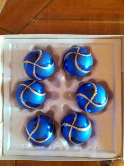 VÁNOČNÍ OZDOBY RETRO SKLENĚNÁ nepoužitá SADA - 2