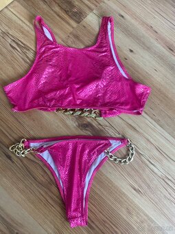 Dámské růžové dvoudílné plavky, vel.S - 2