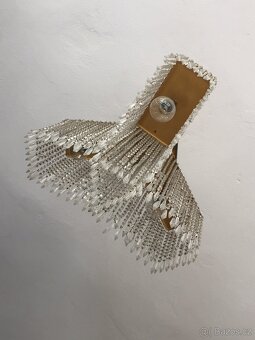 STAROŽITNÝ RETRO LUSTR -KŘIŠŤÁLOVÝ - tříramenný+y - 2