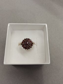 Český granát - prsten - 2