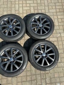 ORIGINÁL Alu Volkswagen R16, 5x112 - TOP STAV, LETNÍ PNEU - 2