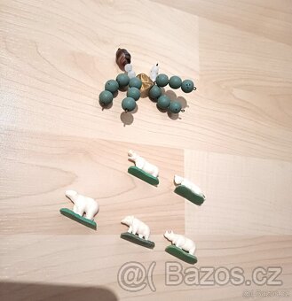 Staré hračky - štěstíčko, mini zvířátka, hodinky - 2