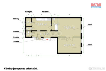 Pronájem bytu 2+1, 66 m², Plzeň, ul. Prešovská - 2