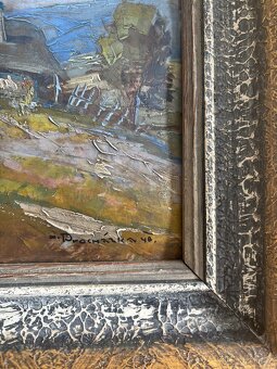 Obraz Miroslav Procházka, Valašské chalupy, olej 65x80 - 2