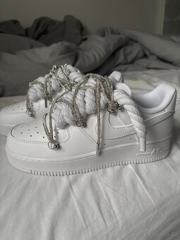 Nike air force 1 rope laces a stříbrné třpytivé tkaničky - 2