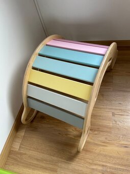 Montessori duhová houpačka 5in1 natur - 2