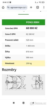 Prodám nový pluh obracak dvouradiční - 2