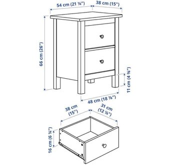 IKEA noční stolek Hemnes - 2