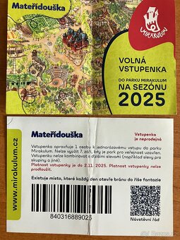 vstupenky PARK MIRAKULUM 2 za cenu 1 - 2