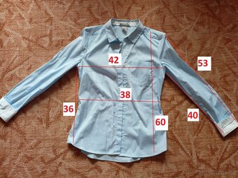 Dámská košile, H&M, velikost 36, bledě modrá barva - 2