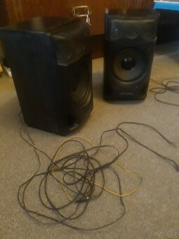 DŘEVĚNÉ REPRODUKTORY ZN. AIWA 16 OHM - 2