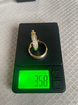 Zlaté naušnice kruhy 585 14k - 2