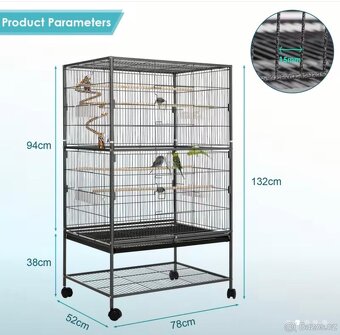 Prodám velkou klec pro papoušky / ptáky - 2