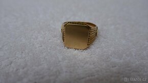 PÁNSKÝ ZLATÝ PRSTEN PLNÝ 14K/585//VEL.66//16.68g - 2