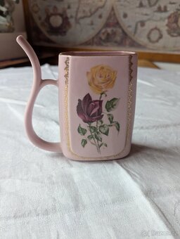 Růžový porcelán - lázeňské pítko, růže, JSK Stružná - 2