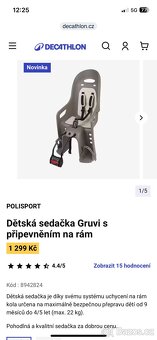 Dětská sedačka na kolo - 2