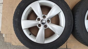 Alu kola Škoda 15" 5x100 letní pneu 185/60 R15 5-6mm Fabia - 2