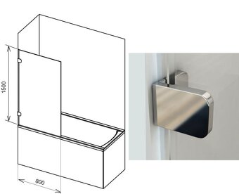 Prodám novou, nerozbalenou vanovou zástěnu Ravak - 2