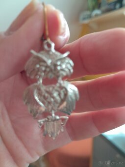 stříbrné náušnice-sovičky - 2