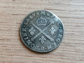 Stříbro Francie 1/8 Ecu 1705 král Ludvík XV. stříbrná mince - 2