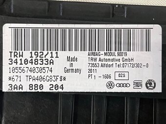 Palubní deska černá 3AB857003AB OBP VW Passat B7 2012 - 2