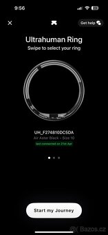 Ultrahuman Ring Air - vel. 10 Aster Black - 2