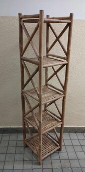 Starší kvalitní Bambusový regál 152x35x35 cm. Cena za kus. - 2