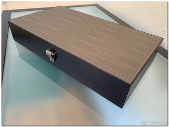 Hermès Backgammon Luxusní kožená dřevěná hračka Paříž - 2