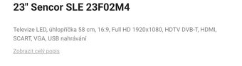 LED tevizor FHD Sencor 23” - 2