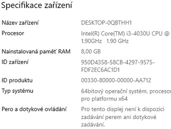 ▼Lenovo M30-70 - 13,3" / i3-4030U / 8GB / SSD / ZÁR▼ - 2