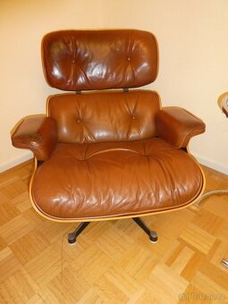 Vitra Eames Herman Miller Lounge Chair hnědá kůže - 2