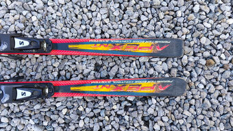 Sjezdové lyže Olin 195cm + vázání Salomon s podložkami - 2