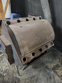 Trubková kamna , cca 50cm polena - 2