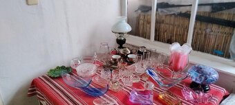 Hutní,broušené sklo,talíře - 2