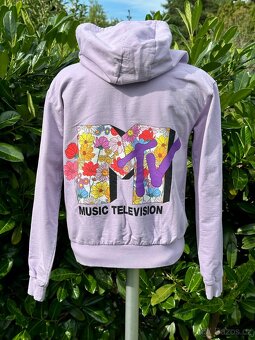 Bavlněná mikina s kapucí, zip, vel.158/164, MTV logo/obrázek - 2
