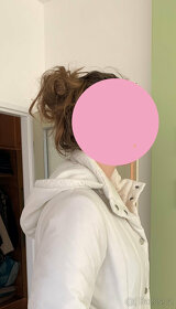 Čistě bílá zimní delší bunda - 2