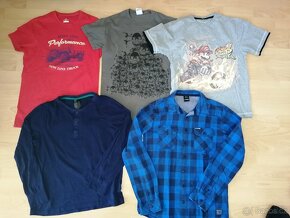 Chlapecká trička, košile, bundy, kraťasy vel.146-152-158-164 - 2