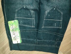 Elastické kalhoty styl otrhané jeans - 2