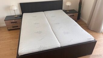 Postel 196x155cm na miru, zpevnena, vcetne matraci - 2