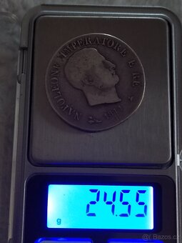 Vzácná,Originální 5 lire 1811 - 2
