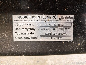 Hákový nosič kontejnerů BRÁCHA 10T - 2