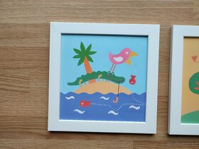 Sada 3 ks dětské obrázky - IKEA rozměr 29,5 x 29,5 cm - 2