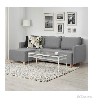 Šedá rozkládací pohovka Ikea model Bennebol - 2